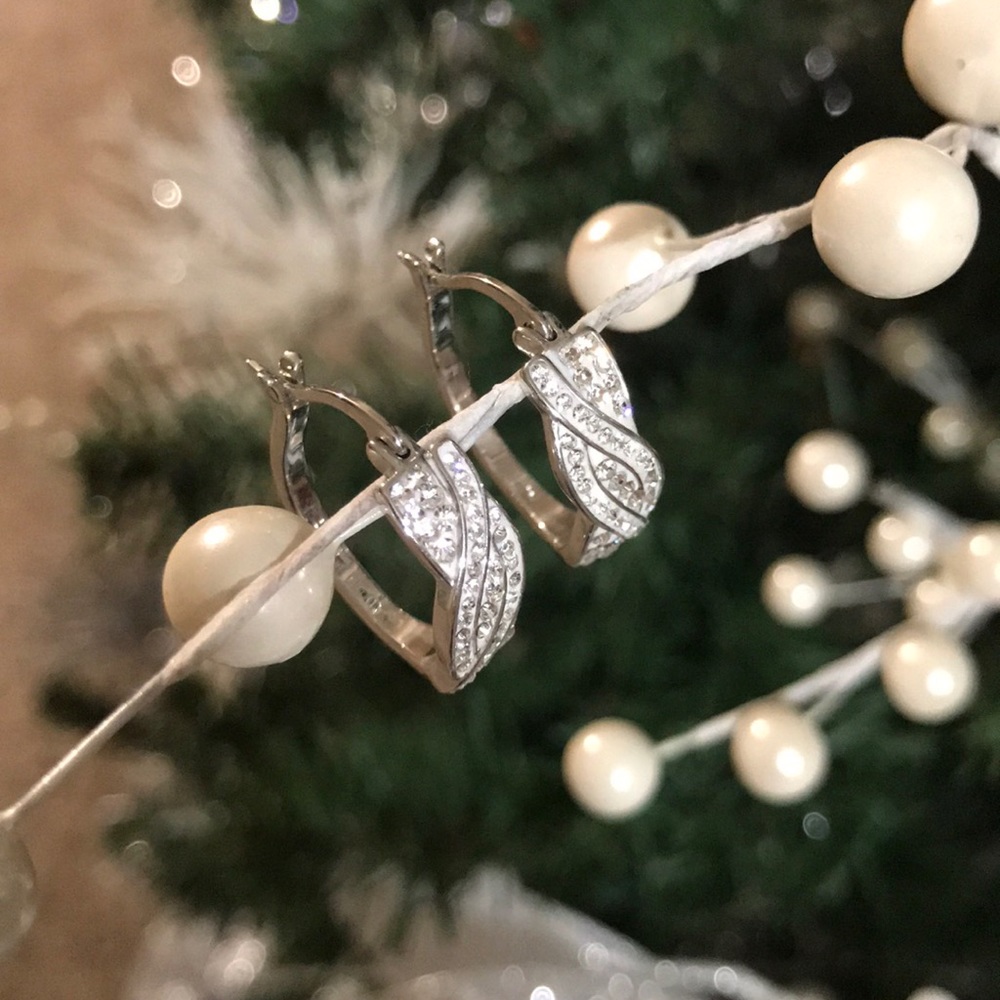 Addison Blvd Sterling Silver Earrings, NEW
